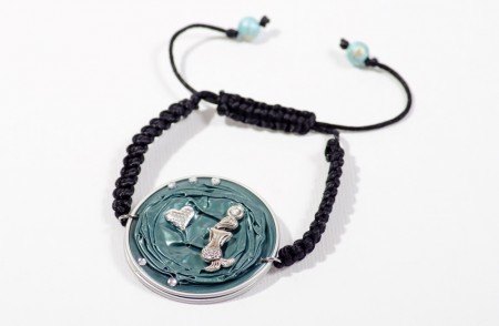 Ariel türkizzöld csomózott karkötő - Ár: 1.690 Ft